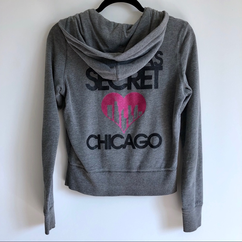 Victoria's Secret Gray Chicago Zip Up Hoodie | S